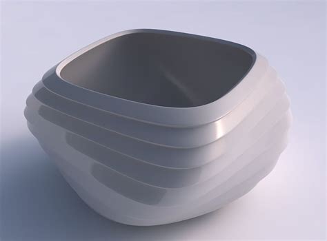 Bowl Helix With Horizontal Inverted Layers 3d Model 3d Printable Max