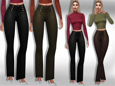 The Sims Resource Female Casual And Formal Button Pants