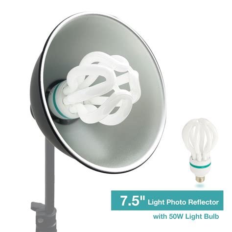 Photography Studio Bowl Dish Light Reflector 75 With 50 Watt Light