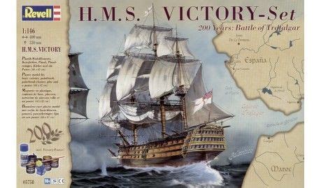 Maquette à monter et à peindre du hms victory, bateau de l'amiral nelson lors de la bataille de trafalgar en 1805, à l'échelle 1/225 contenant 269 pièces. Maquette HMS Victory (coffret pour débutants ou pour ...