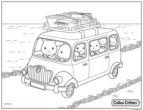 More 100 coloring pages from for preschooler category. Calico Critters All The Family Travel Coloring Pages Printable