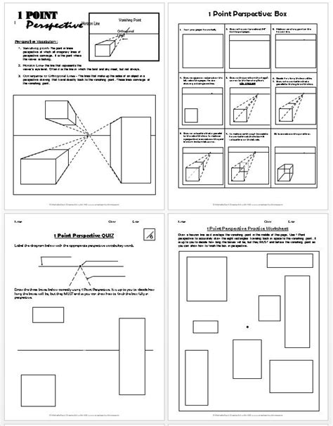 One Point Perspective Worksheet