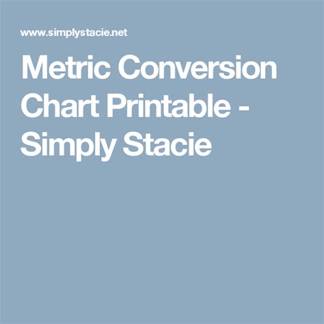 Metric Conversion Chart Printable Simply Stacie Metric Conversion