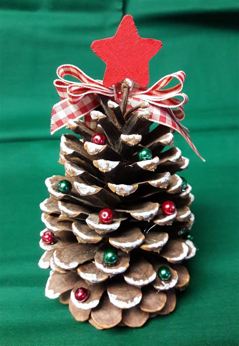 Pine Cone Christmas Tree Large Pine Cone Natural Tones Etsy Pine