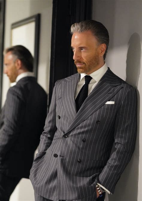 Charcoal Grey Pinstripe Suit Christopher Korey Collective