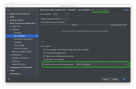 Java How To Setup Intellij Idea To Compile Code With A Parameter