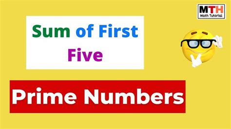 Sum Of First Five Prime Numbers Youtube
