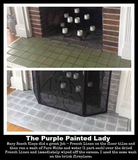 Chalk paint® on a pine wood floor with before painting i repaired all gouges in the tile and missing grout with henry's feather finish, sanded how to clean your painted floor done with chalk paint® and lacquer Paint Your Fireplace, Mantle or Surround with Chalk Paint ...