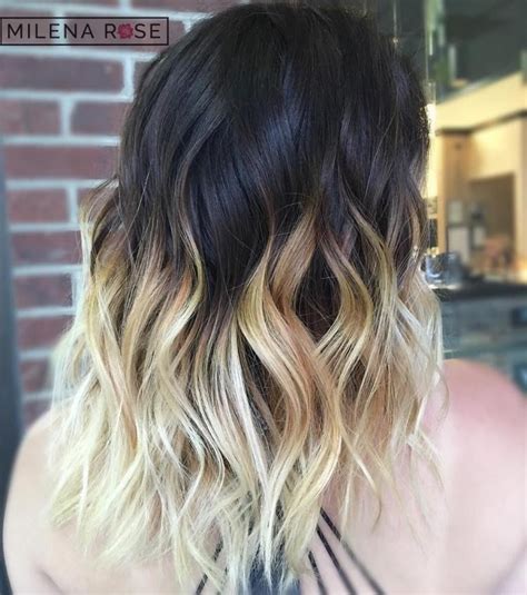 Black To Blonde Ombre Hair Black And Blonde Ombre Dark Ombre Hair