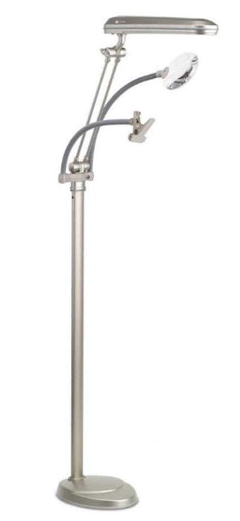 Ottlite 3 In 1 Adjustable Height Craft Floor Lamp With Magnifier And