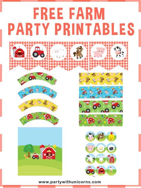Farm Birthday Party Printables Free