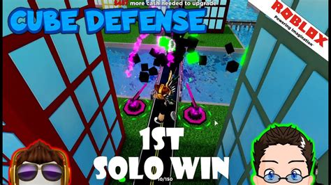 Roblox Cube Defense I Got A Solo Win D Youtube