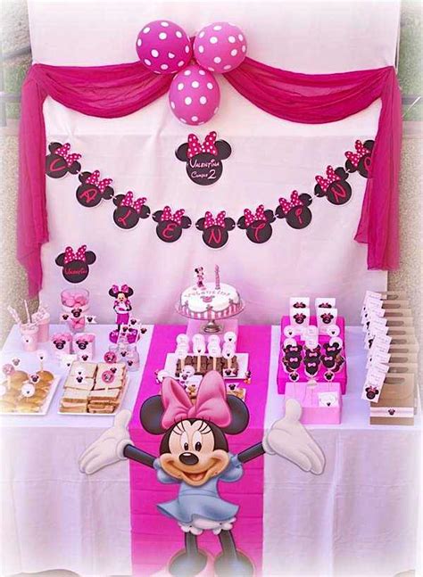 kara s party ideas disney minnie mouse girl pink 2nd birthday party planning ideas