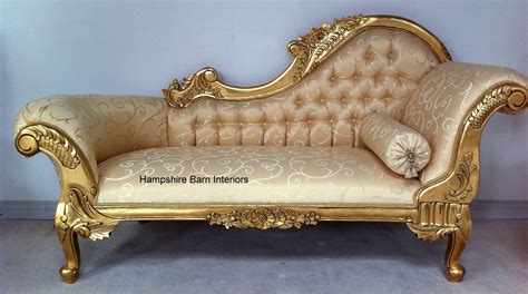 Gold Leaf Medium Hampshire Chaise In Cream Fabric Chaise Lounge