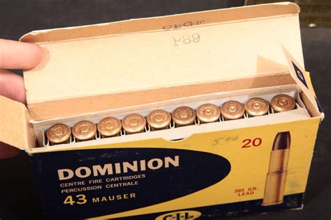 35x Very Rare 43 Mauser Ammunition Canadian Dominion And Imperial