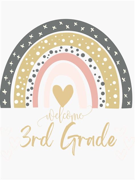 Welcome 3rd Grade School Back To School New Design 2023 Sticker For