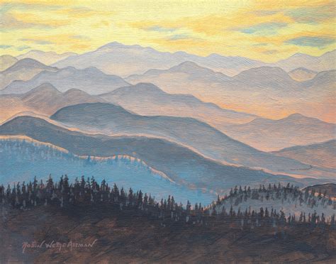 Appalachian Mountains Mountain Scene Winter Mountain Scene Painting