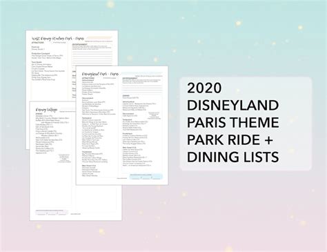 Disneyland Paris Travel Planning Kit Bundle Vacation Etsy Uk