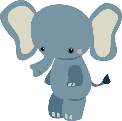 Baby Jungle Animals Infant Clip Art Cute Little Elephant Png Download