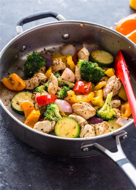 Only juicy, crispy and tender healthy chicken recipes. Quick Healthy 15 Minute Stir-Fry Chicken and Veggies ...