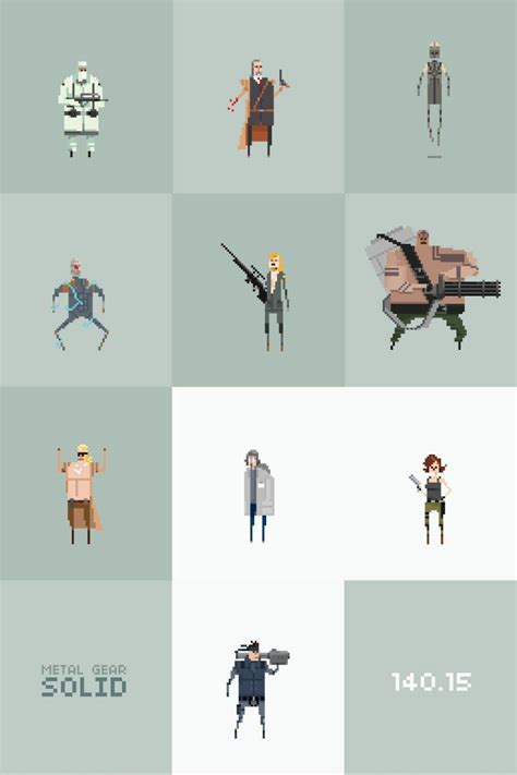 Metal Gear Solid Pixelart  Pixel Art Characters Pixel Art Games Pixel Art Tutorial