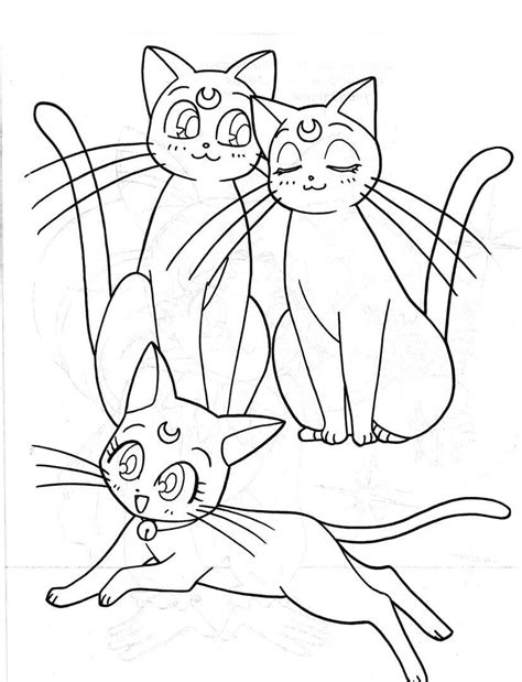 Sailor Moon Cat Coloring Coloring Pages