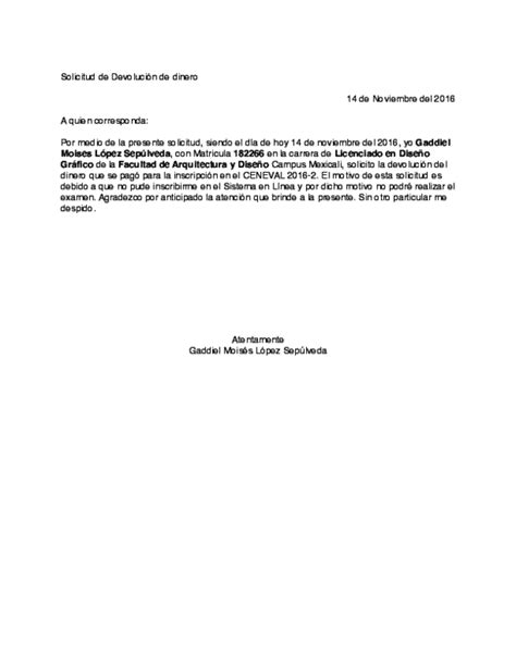 Pdf Solicitud De Devolución De Dinero Hotel Del Norte