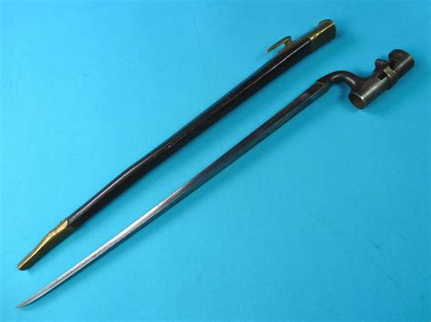 Antique Us Civil War British Import Model 1853 Socket Bayonet W