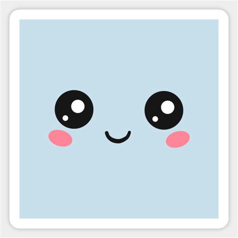 Cute Kawaii Face Eyes Funny Emoticon Emoji Anime Kawaii Sticker