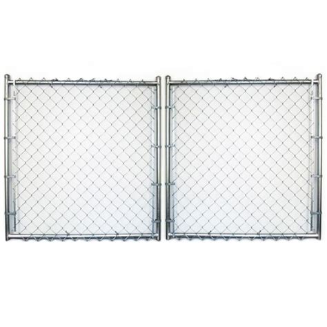 6 Ft X 14 Ft Galvanized Steel Chain Link Drive Gate At