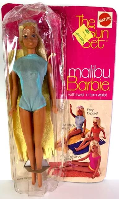 Vintage The Sun Set Malibu Barbie Doll Imperfect Cellophane
