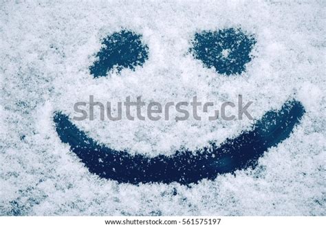 Happy Smiley Emoticon Face Snow Winter Stock Photo Shutterstock