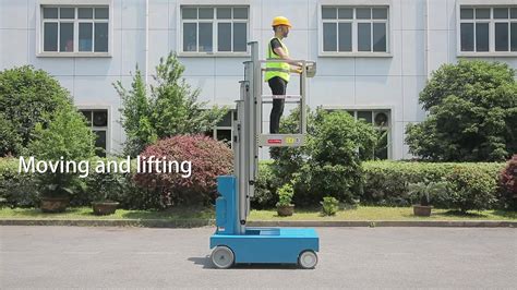 Portable 6m Self Propelled Electric Aluminum Vertical Mast Lift One Man