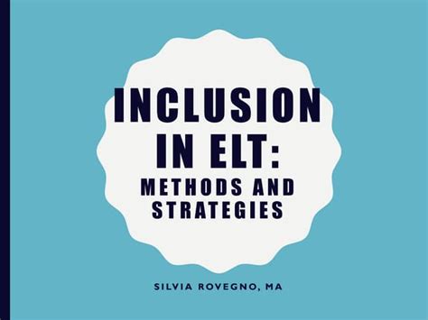 Inclusion Methods And Strategies Ppt
