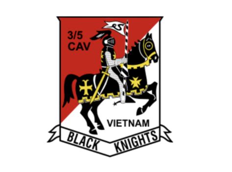 4 35 Vietnam 3rd Squadron 5th Cavalry Black Knights Army Sticker