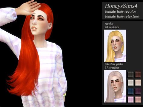 The Sims Resource Skysims 259 Hair Retextured By Jenn Honeydew Hum