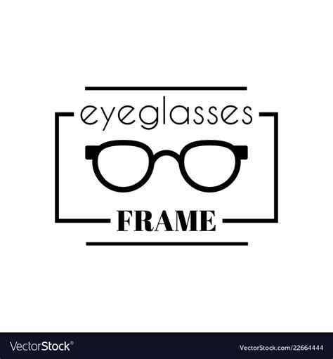 Eyeglasses In Look Word Royalty Free Vector Image