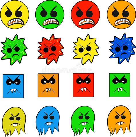 Angry 3d Smileys Stock Illustration Illustration Of Icon 8760259