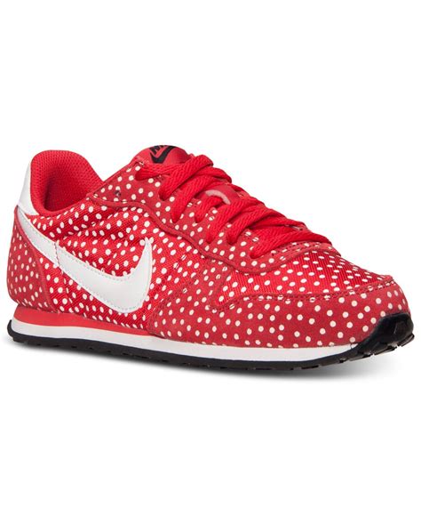 Lyst Nike Women S Genicco Print Casual Sneakers From Finish Line In Red