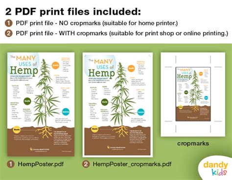 The Many Uses Of Hemp Poster 11 X 17 Wall Art Printable Instant