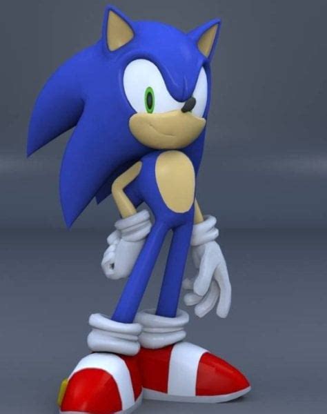 Sonic Character Free 3d Model Obj Open3dmodel