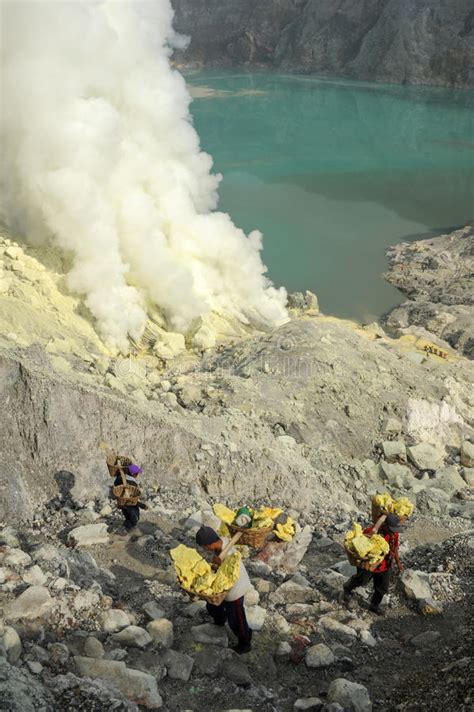 The Ijen Crater On The Island Of Java Indonesia Editorial Photo