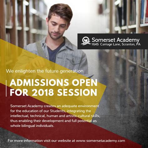 Academy And College Admission Open Session Ad For Instagram Template