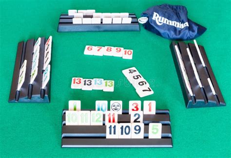 Playfield Of Rummikub Tile Based Game On Table Editorial Stock Image