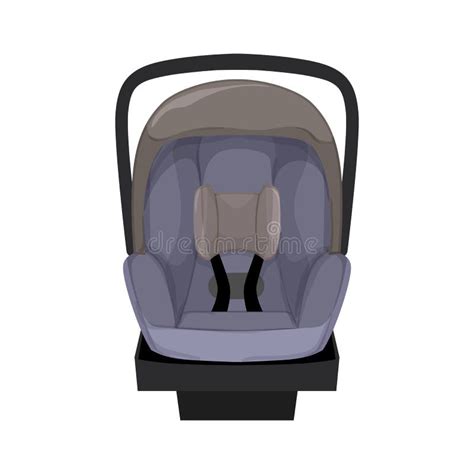 Kid Baby Car Seat Cartoon Vector Illustration Stock Vector