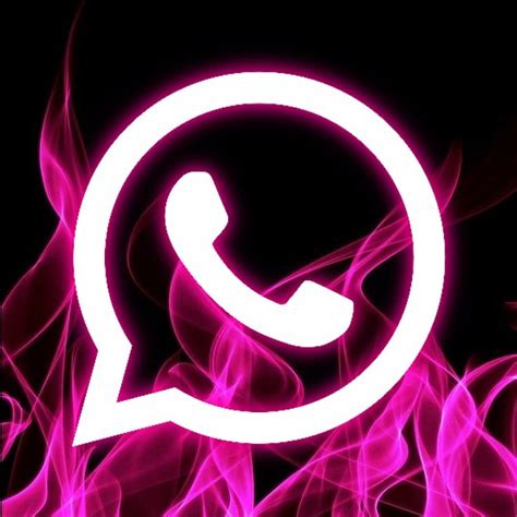 The Whatsapp Logo Is Shown In Pink Flames