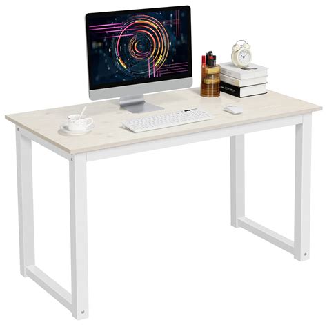 Buy Yaheetech Modern Computer Desk White 47 Modern Computer Desk