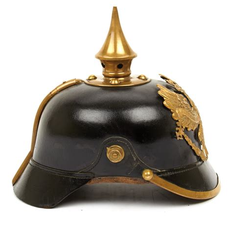 Original German Wwi Prussian Model 1915 Named Pickelhaube Spiked Helmet