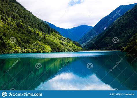 Peaceful Water In Jiuzhaigouworld Natural Heritage Stock Image Image