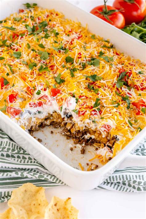 This Layered Taco Dip Is So Good Layers Of Homemade Taco Meat